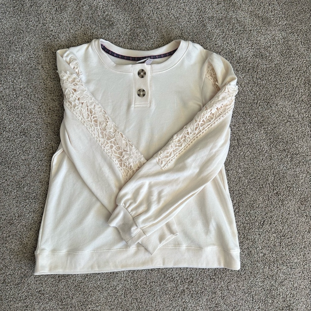 Knox Rose Cream Button-Detail Top